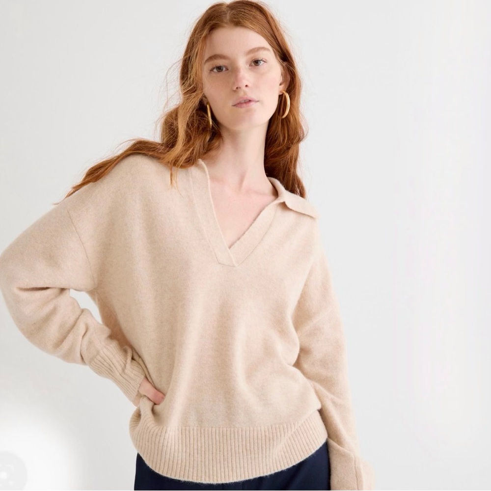J. Crew soft v-neck collared sweater